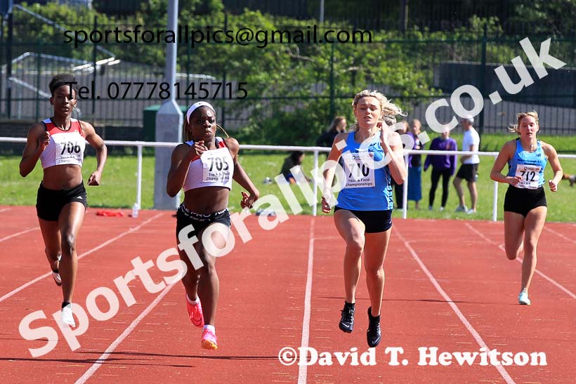 Womens Under-20s 200 metres, 2023 North Eastern Track and Field Champs., Middlesbrough Sports Village, Middlesbrough. Photo: David T. Hewitson/Sports for All Pics